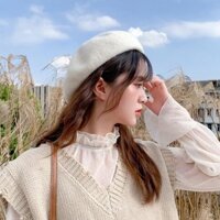 NÓN BERET DẠ BÁNH TIÊU