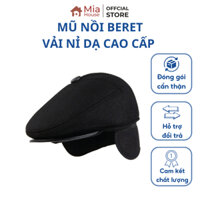 Nón Beret - Mũ nồi trơn vải nỉ dạ thiết kế che tai mùa đông cao cấp - Món quà ý nghĩa dành tặng ông tặng bố