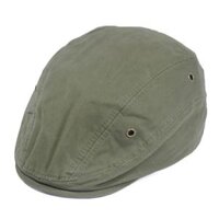 Nón beret nam, mũ beret nam mũ ông già mũ kết mỏ vịt mũ kết ông già không có logo chất liệu cotton thoáng mát - Rêu đậm