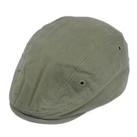 Nón beret nam, mũ beret nam nón ông già mũ kết mỏ vịt mũ kết ông già không có logo chất liệu cotton thoáng mát - Rêu đậm