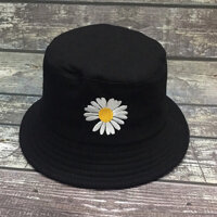 Nón bo hoa cúc họa mi rơi cánh thời trang, nhiều màu sắc để lựa chọn - Hạnh Dương - Đen