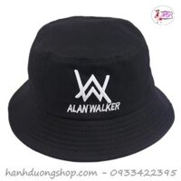 Nón bucket Alan Walker mũ tai bèo AW vành nhỏ dễ thương chất liệu vải cotton thoáng mát dễ thấm hút mồ hôi - Đen AW có chữ