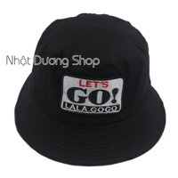 Nón bucket tai bèo Lets Go Lala GoGo - Đen chất liệu Cotton đẹp, tạo cho sự thoải mái và thoáng mát
