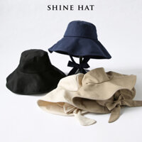 Nón bucket tai bèo nữ mũ rộng vành chống nắng đi biển đi du lịch chất cotton linen dây cột dễ thương phong cách nàng thơ