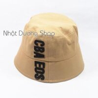 Nón Bucket vành cụp- Nón tai bèo thêu CBA EOS chất cotton cao cấp phù hợp cho cả nam và nữ - Kem