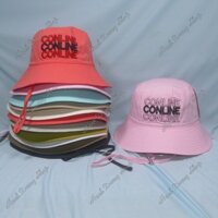 Nón bucket vành rộng 7,5cm, mũ chống nắng Hàn Quốc vải kaki cao cấp, mũ Bucket Conline có dây quai