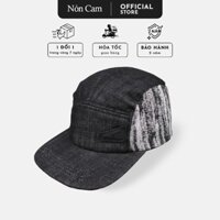 NÓN CAM mẫu jean phối JP03 kết bằng độc đáo 2025 đen xám ver3