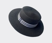 Nón cao bồi mũ phớt cao bồi cowboy cói nam nữ đi biển đẹp chống nắng UV thoáng mát vành phẳng dona22031701 - Đen