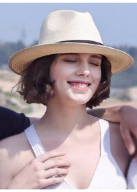 NÓN CAO BỒI NỮ FEDORA MŨ CAO BỒI THỜI TRANG HÀN QUỐC MÀU KEM - DN19VN0740