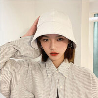 Nón che nắng, Nón tròn vành Bucket, Mũ vành cụp Bucket phong cách đường phố MD02 - Trắng