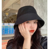 Nón che nắng, Nón tròn vành Bucket, Mũ vành cụp Bucket phong cách đường phố MD02 - Đen