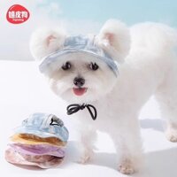 Nón Cho Chó Thú Cưng Nón Che Nắng Mũ Trùm Đầu Lộ Tai Chống Nắng Mũ Bảo Hiểm Mèo Trang Trí Ảnh Dụng Cụ Tiện Dụng #CW317#