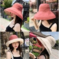Nón Chống Nắng Hai Mặt Nón Che Mặt Nón Lớn Vành Nhỏ Tươi Mũ Hàn Quốc Chính Hãng Mũ Nữ Phong Cách Nhật Bản Phù Hợp Với