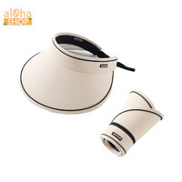 Nón chóp vành rộng - Mũ chóp nhựa nửa đầu chống nắng, đi biển - al0ha Shop - be