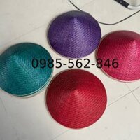 Nón cỏ bàng trơn nhiều màu , Nón cỏ bàng , nón sơn màu ( kèm quai nón)