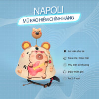 NÓN CỐI Capybara cho bé 2-7 tuổi mũ bảo hiểm tròn vành  siêu nhẹ, kèm phụ kiện an toàn cho trẻ em