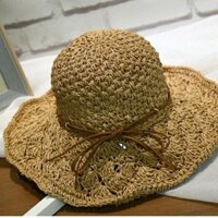 NÓN CÓI MỀM HOA TIỂU THƯ MŨ VÀNH ĐI BIỂN GẤP GỌN