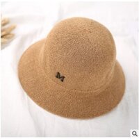 Nón Cói Mũ Cói Mềm Vành Nhỏ Thời Trang Nữ Hàn Quốc Chữ M Màu Nâu - Mã NC335
