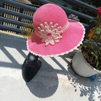 Nón đan tay rộng vành