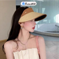 Nón Đi Biển Mũ Chống Nắng Nón Cói Rộng Vành Nửa Đầu Nón Đi Biển Họa Tiết Xinh Xắn Mũ Lưỡi Trai Du Lịch