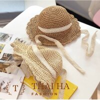 NÓN ĐI BIỂN NỮ GẤP GỌN ĐƯỢC- MŨ CÓI MỀM NƠ REN ĐI BIỂN