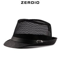 Nón fedora, Mũ phớt nam nữ lưới thắt da thoáng mát - MP08