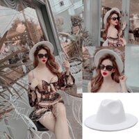 NÓN FEDORA NỈ CAO CẤP, MŨ PHỚT PHÙ THỦY NAM NỮ -ĐÓNG HỘP