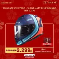 Nón Fullface LS2 FF800 Storm Slant Matt Blue Fl.orange Size L