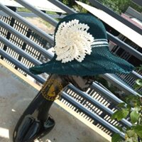 Nón hè rộng vành đan tay