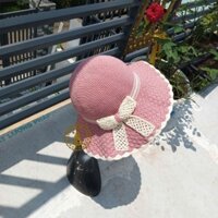 Nón hè rộng vành đan tay
