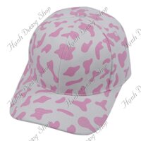 Nón kết bò sữa - Trắng-hồng