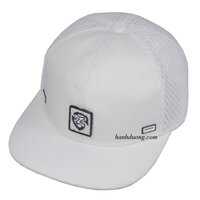 Nón kết hàng hiệu với chất liệu vải cotton trơn vá lưới xịn của 7caps mũ lưỡi trai lưới cao cấp - Trắng