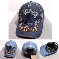 Nón Kết Jean Thêu Logo Ông Địa ひ Thời Trang Năng Động, Nón Lưỡi Trai Jean Tách Bụi Bặm Thời Trang Cá Tính