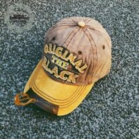 NÓN KẾT JEANS BỤI THÊU CHỮ BLACK MŨ LƯỠI TRAI JEANS RÁCH CÁ TÍNH