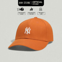Nón kết lưỡi trai thời trang Mlb NY đỏ và cam nâu mũ lưỡi trai mlb hàng hiệu phối đồ nam nữ