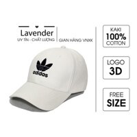 Nón kết Mũ lưỡi trai Adidas trắng logo thêu đen dành cho nam nữ Free size - Full hộp - Hàng mới về