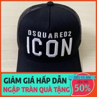 Nón kết mũ lưỡi trai DSQUARED2 nam nữ hàng chính hãng, màu đen logo thêu nổi ảnh thật 100% xịn