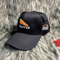 Nón Kết Mũ Lưới Trai Vải Thêu Carrot Hot Trend  - ĐEN