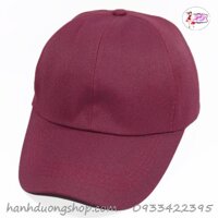 Nón kết nam đẹp chất mũ lưỡi trai nữ không logo chất liệu vải cotton cao cấp thoáng mát mẫu mã đơn giản - Đỏ thẩm