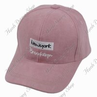 Nón kết nhung New york - Hồng
