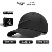 Nón kết thời trang Ni.ke đen logo đen thêu nổi mũ lưỡi trai hàng hiệu đi học đi chơi đi du lịch