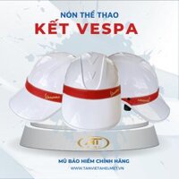 Nón Kết Vespa Trắng Viền Đỏ