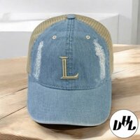 Nón kết,mũ lưỡi trai CHỮ CÁI vải jean phối lưới đẹp from chuẩn(hình thật)