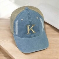 Nón kết,mũ lưỡi trai CHỮ CÁI vải jean phối lưới đẹp from chuẩn(hình thật)-M03