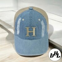 Nón kết,mũ lưỡi trai CHỮ CÁI vải jean phối lưới đẹp from chuẩn(hình thật) -M01