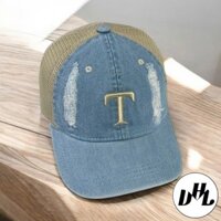 Nón kết,mũ lưỡi trai CHỮ CÁI vải jean phối lưới đẹp from chuẩn(hình thật)-M02