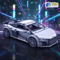 NON LEGO CADA C57012W – Audi R8 Scale 1:14 Racing Car (536pcs) – Xe Đua Audi R8 Tỷ Lệ 1:14 – Chính hãng giá tốt TPHCM