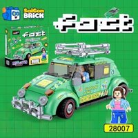 NON LEGO – DECOOL 28007 – Graffiti 8-Green Vintage Beetle Car (312pcs) -Xe Bọ Cánh Cứng Cổ Điển Màu Xanh Lục Graffiti 8 – Chính hãng giá tốt TPHCM