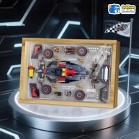 NON LEGO GOQI YC576 – Racing Car (with Display Frame) (738pcs) – Xe Đua (Kèm Khung Tranh Trưng Bày) – Chính hãng giá tốt TPHCM