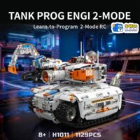 NON LEGO H1011 – Mech Programmable Tank & Excavator Dual Mode (1129pcs) – Xe Tăng Và Máy Xúc Lập Trình Điều Khiển – Chính hãng giá tốt TPHCM